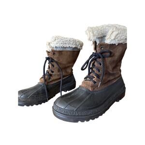 Snowmaster Boots Wool Liners Brown Leather Upper Canada Men’s 6